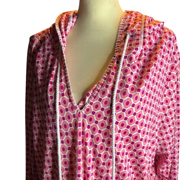 Cabana Life Coral Gables Hooded Cover Up, Plus Size 3X - Picture 10 of 12
